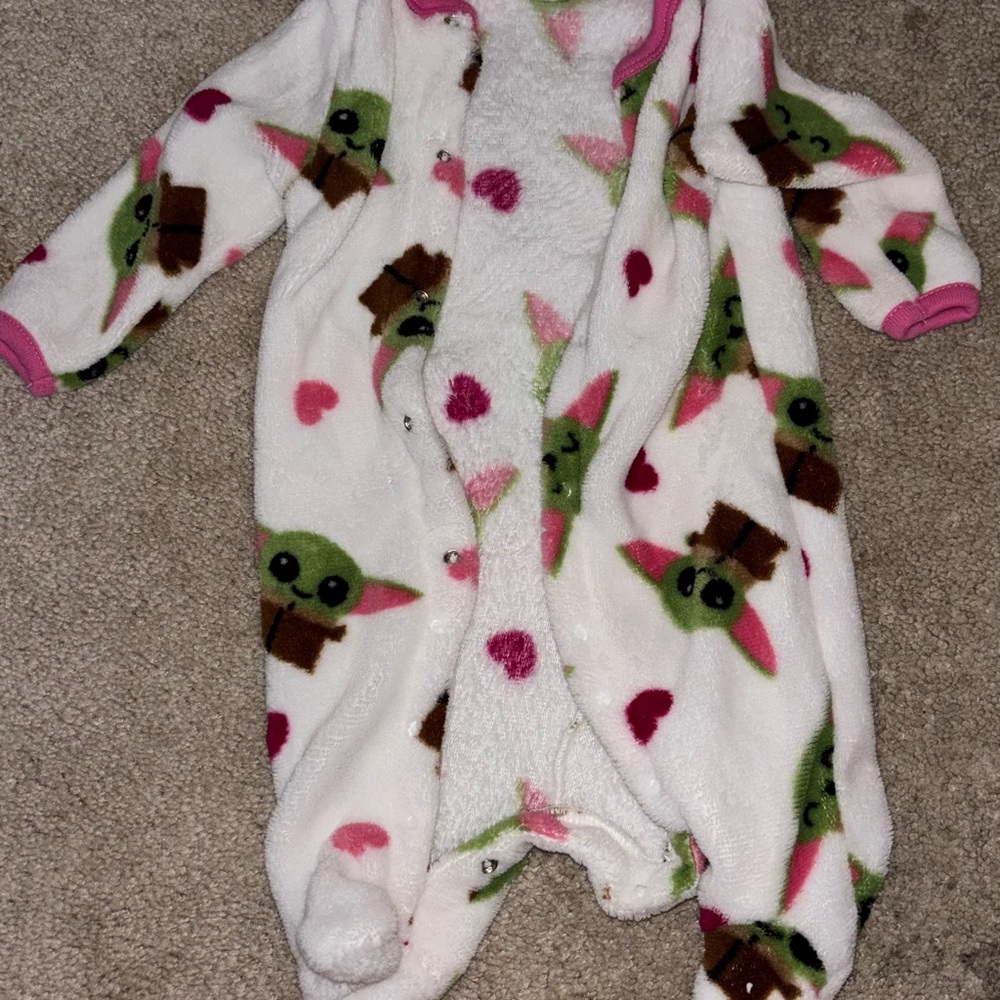 Baby Yoda Fleece Onesie
